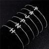 18K Gold Letter Knot Bracelet: Japanese-Korean Fashion for Women