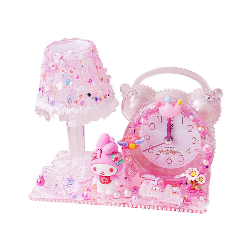 DIY Children's Night Light Alarm Clock with Crystal Glue - Handmade Gift for Girls