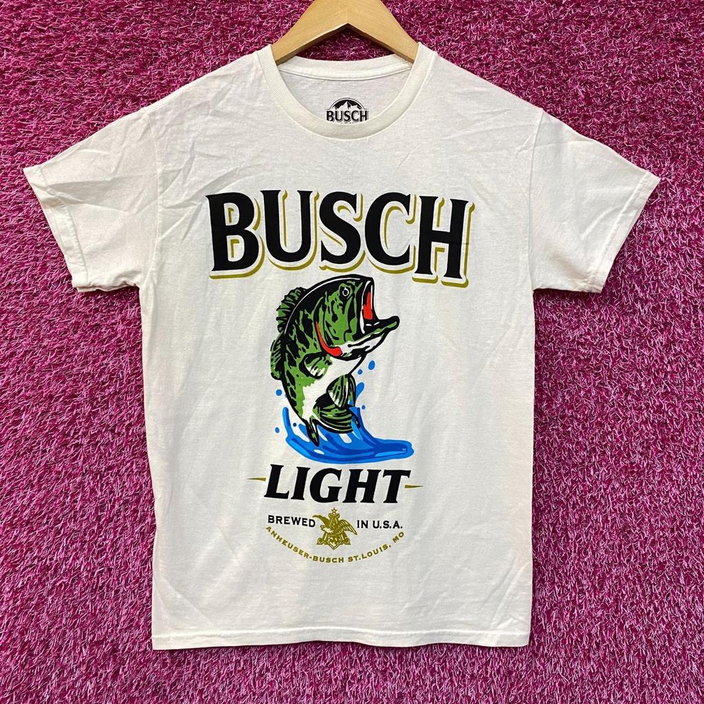 Busch Busch Light Birra per Pescatori Variante Colore T-Shirt Beige