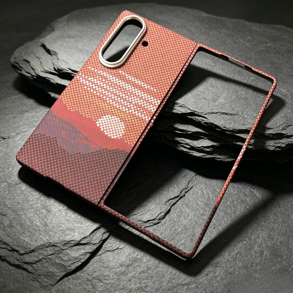 Ultra-light Non-slip Woven Texture Carbon Fiber Case For Samsung Z Fold 8 Ultra 7 for Magsafe Raised Metal Camera Protect Cover