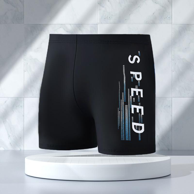 

Plus Size Men s Summer Swim Trunks: Fit for 200 lbs, Loose Flat-Leg, Printed Design 2XL (fits 60-80 kg)