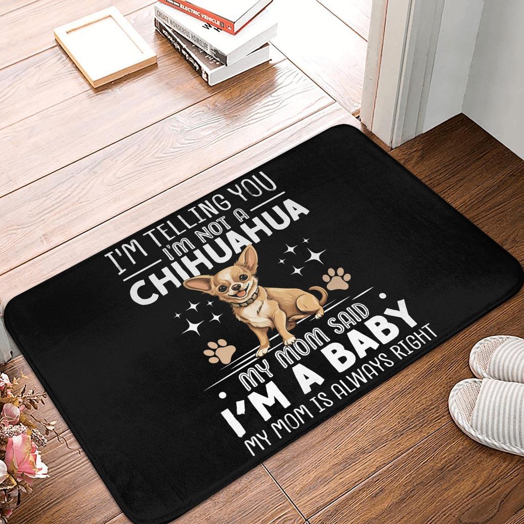 Tappetino Carino Chihuahua Zerbino Antiscivolo Mamma Cane Bagno Cucina Toilette Tappeto 40*60cm