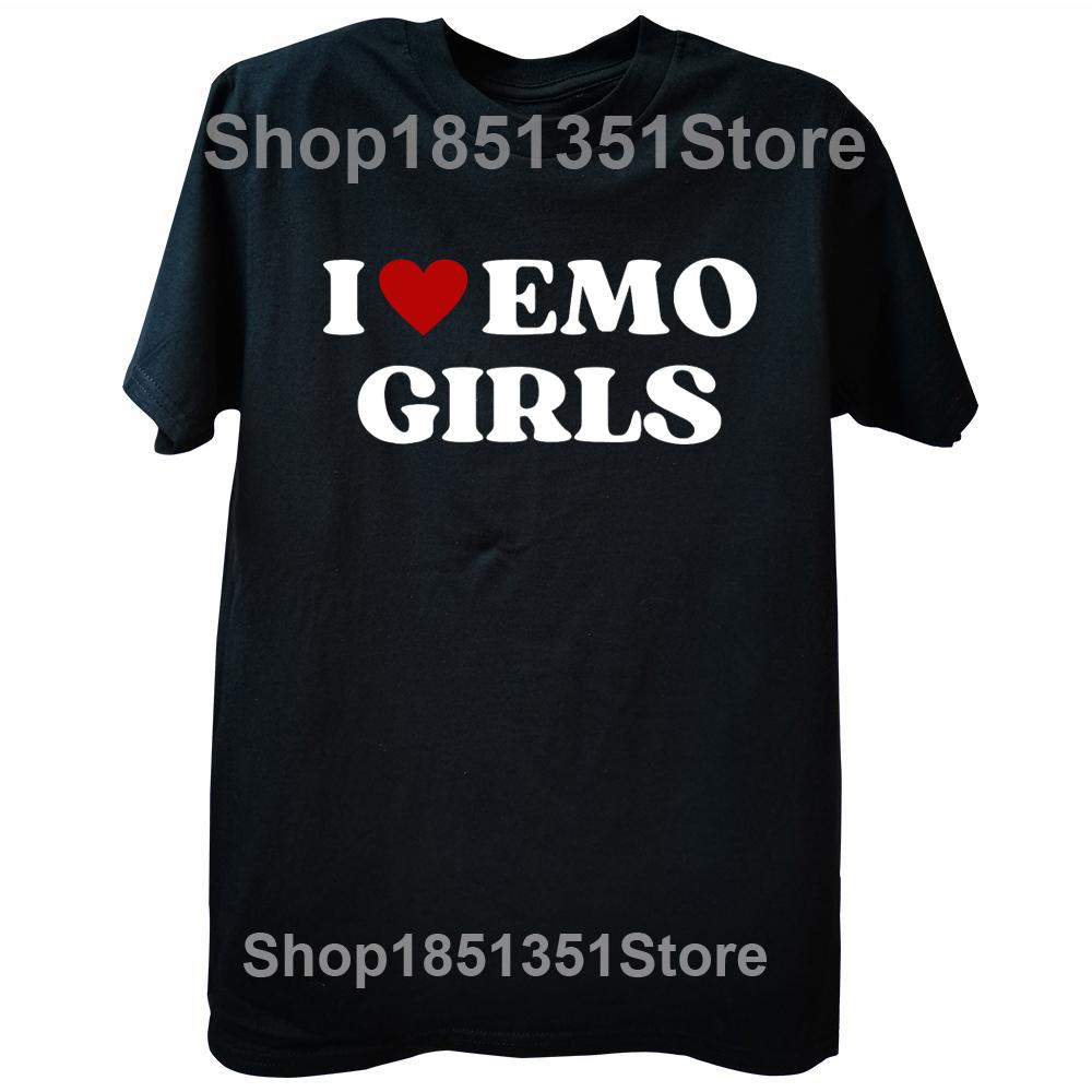 

Унисекс I Love Emo Girls Смешные цитаты Футболки с красным сердцем Хип-хоп Уличная одежда с короткими рукавами Подарки на день рождения I Love My Emo Gf Футболка унисекс XL