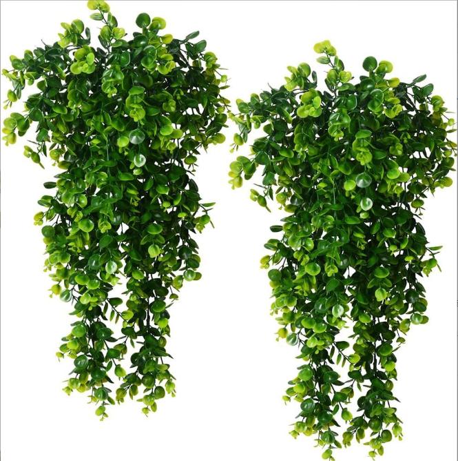 2Pcs Artificial Plants Black Vines UV-Resistant Protection Hanging Fake Plants Outdoor Indoor Home Garden Halloween Decoration