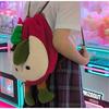 Cute Cartoon Apple Plush Backpack & Crossbody Bag – Large Capacity Schoolbag