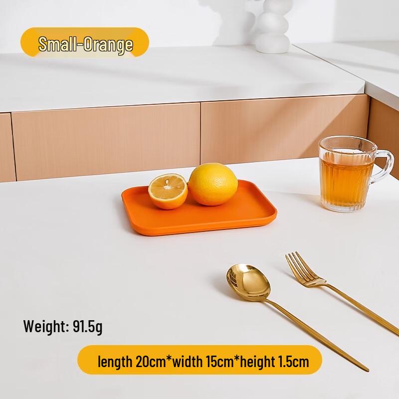 Thickened Rectangular Straw Tea Tray