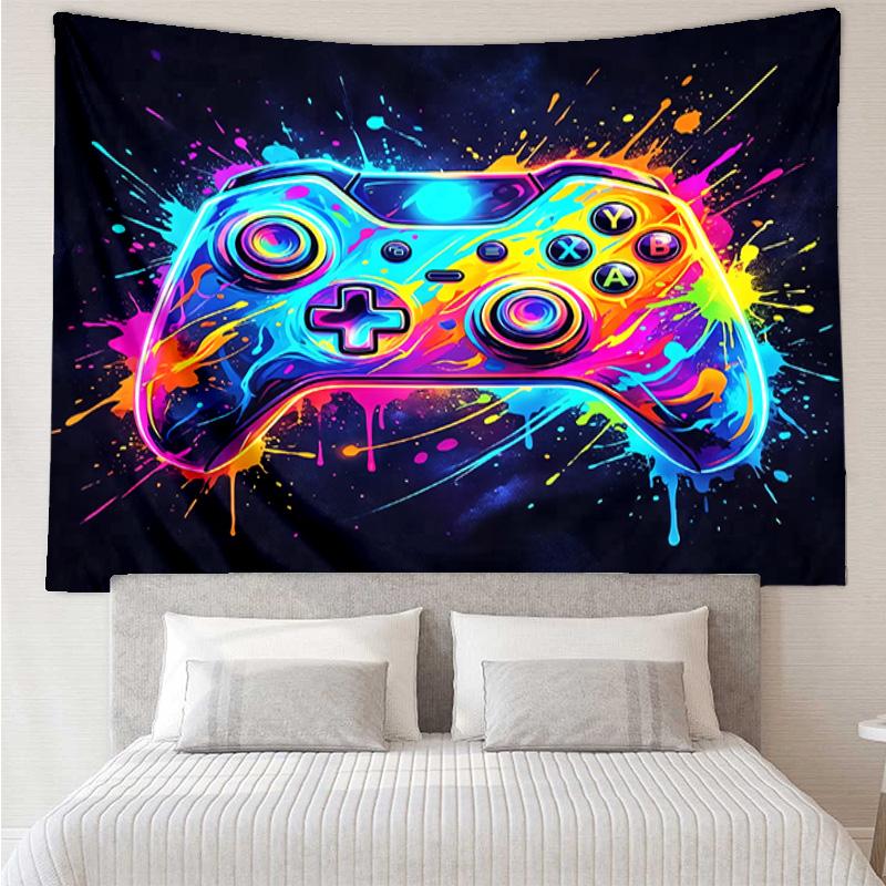 1PC Colorful Gaming Controller K-pop music group Tapestry Accessories for Bedroom,Livingroom, dormitory Room Wall Decor Fan Birthday Gifts