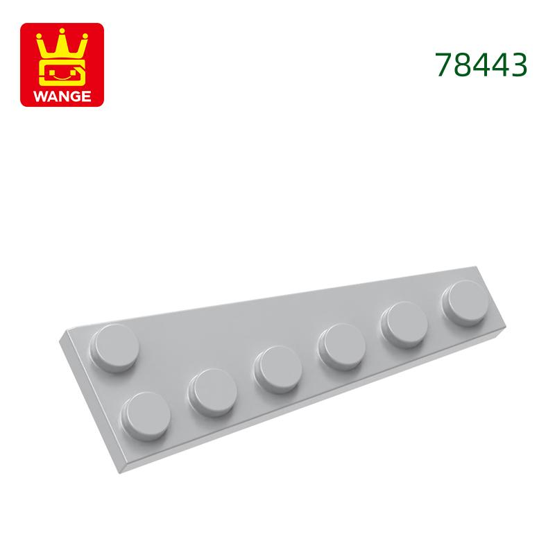 Non-Toxic 80Pcs/Lot 78443 Left Tooth Flat 6+1Dots Building Blocks Moc Accessories Compatible With Assembles Bricks Children Toys