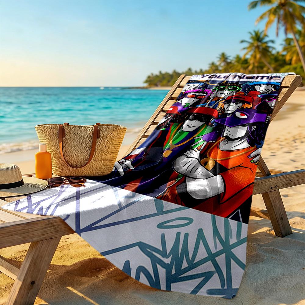 Incredibox Customized Name Beach Towel High Absorbency & Quick-Dry