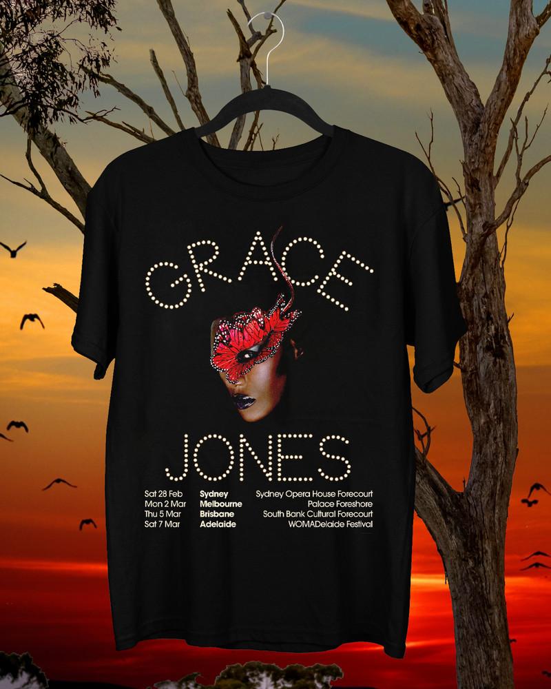 НОВЫЙ Грейс Джонс Подарок с тура для фаната Футболка Полный размер от S до 5XL QA1608 Унисекс Футболка M