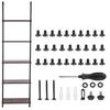 Industrial Square Pipe Shelf 5 Tier 17.3x11.8in Wall-Mount for Bedroom
