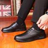 Men's shoes spring and autumn leather shoes men's genuine leather medium business leisure first layer cowhide soft sole dad shoes
