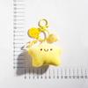 Yellow Cartoon Star Plush Keychain: Cute Gift for Couples & Friends