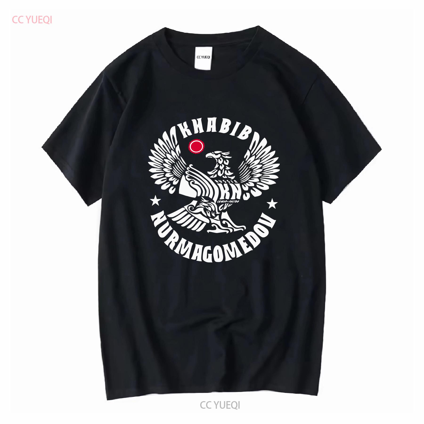Neues Khabib Nurmagomedov Merchandise Logo Amerikanisches T-Shirt Lustig Größe S bis 5XL vintage Gewaschen Dehnbar Bequem Streetwear L gray