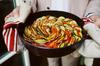 Staub Saute Pan Grenadine Red Large Hand Cast Enamel Pot Shallow Sukiyaki Compatible with IH Japanese Blaiser "Blaiser 28cm" [Authorized Product]