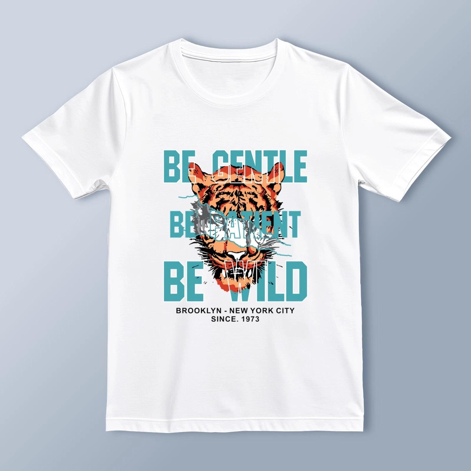 Be Wild Tiger Graphic T-Shirt | Bold Animal Print | Unisex Urban Streetwear Te S