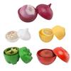 1-10PCS Kitchen Storage Container for Vegetables Fruits Onion Lemon Keeper Freshness Preserver Refrigerator Organizer with Lid