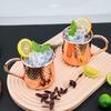 8 Stück Cocktail-Weinglas Moscow Mule Becher Edelstahl Gehämmert Kupferbeschichtet Bierbecher Kaffee Barwerkzeuge Trinkgeschirr für Ramadan