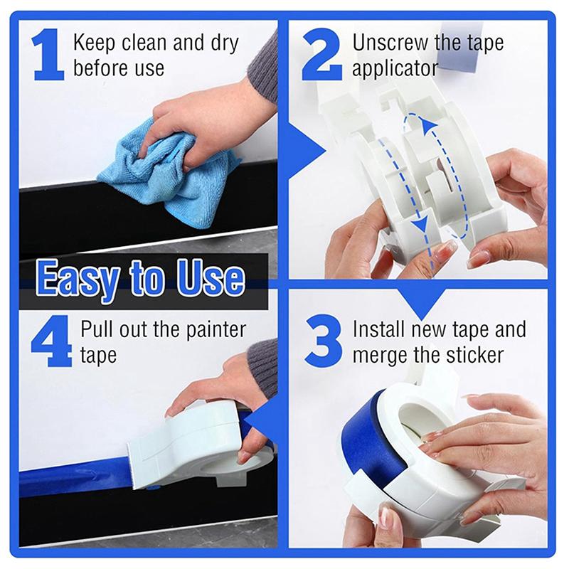 Maler Maskeringstape Applikator Dispenser Maskin Vegg Gulv Emballasje Forseglingsverktøy For 1,88-2" X 60 Yard Standard Tape