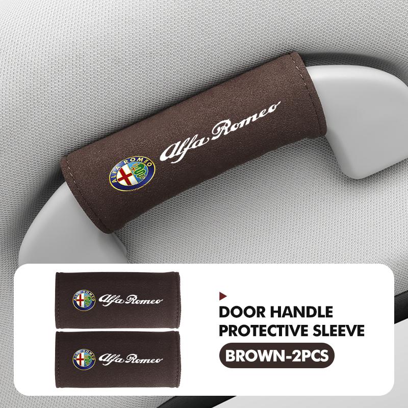 Car Styling Roof Handle Cover Door Handrail Suede Protector Cover For Alfa Romeo Giulietta 940 2010-2014 2015 2016 2017