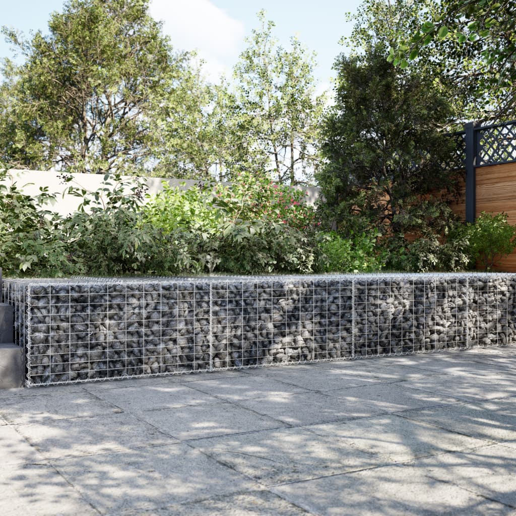 Gabion with Lid 300 X 100 X 50 Cm Galvanized Iron