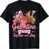 Galentine Gang Black Women High Heels Sneakers Nails Graphic T-Shirt