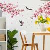Wall stickers featuring cherry blossoms and pink perfect for interiors and Modern waterproof wallpaper stickers with removable DIY wall decor for and