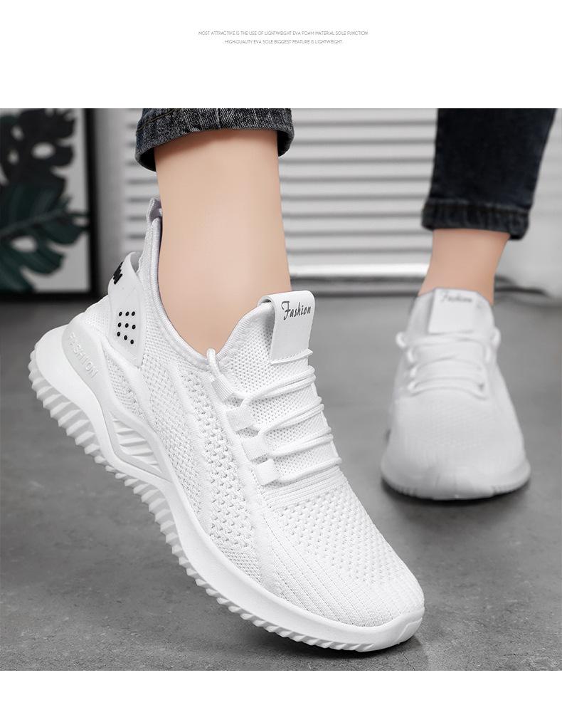 Shoes Women's casual shoes, women's shoes soft sole lightweight sports shoes mesh white shoes versatile outdoor single shoes