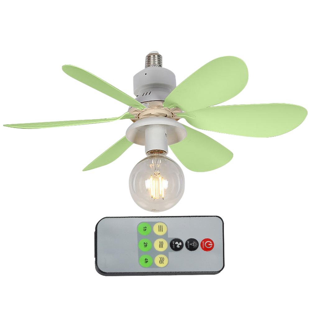 Ceiling Fan LED Lamp E27 Base 52cm LED Bulb Ceiling Fan 3 Speeds Chandelier Ceiling Fan Dimmable for Bedroom Living Room Kitchen