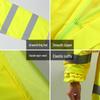 High-Visibility Reflective Motorcycle Rain Suit - Fluorescent Green/Yellow, Breathable, Double-Layer, Adult Split Design