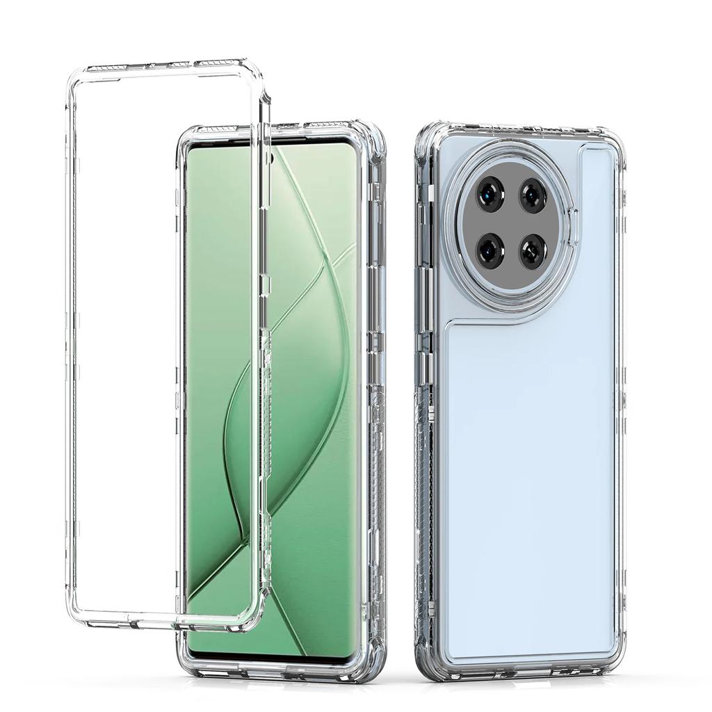 3 In 1 Hybrid Armor Shockproof Phone Case For Tecno Spark 20 Pro Plus KJ7 Hard Plastic Frame Transparent TPU Back Cover Fundas