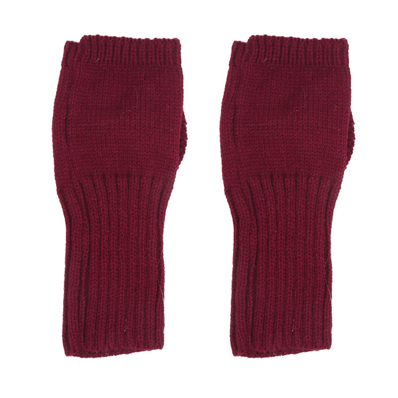 Half Fingerless Gloves Women Mitten Winter Warmer Kawaii Sleeve Soft Girls Clothes Winter Bow Knot Knitted Gloves Gift