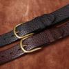 3.8CM Pure Thick Cowhide High Quality Genuine Leather Belts for Men Brand Strap Male Brass Buckle Business Jeans Cowboy Cintos
