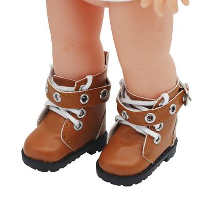 1 Pair Premium High Simulation Dress Up Doll Detailed Faux Leather Boots Decoration Supplies Accessories
