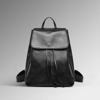 Bolsa Fashion Mochila Estilosa Coreana Couro Genuíno Camada Superior Couro Bovino Casual Mochila Tudo-em-um