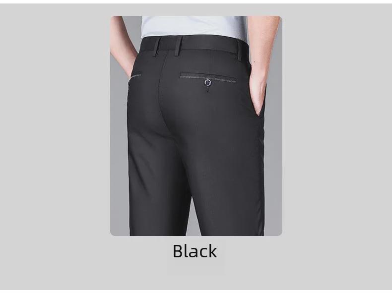 Men's Black Non-Iron Stretch Casual Shorts - All-Season, Anti-Wrinkle, Straight Fit, Sports Style