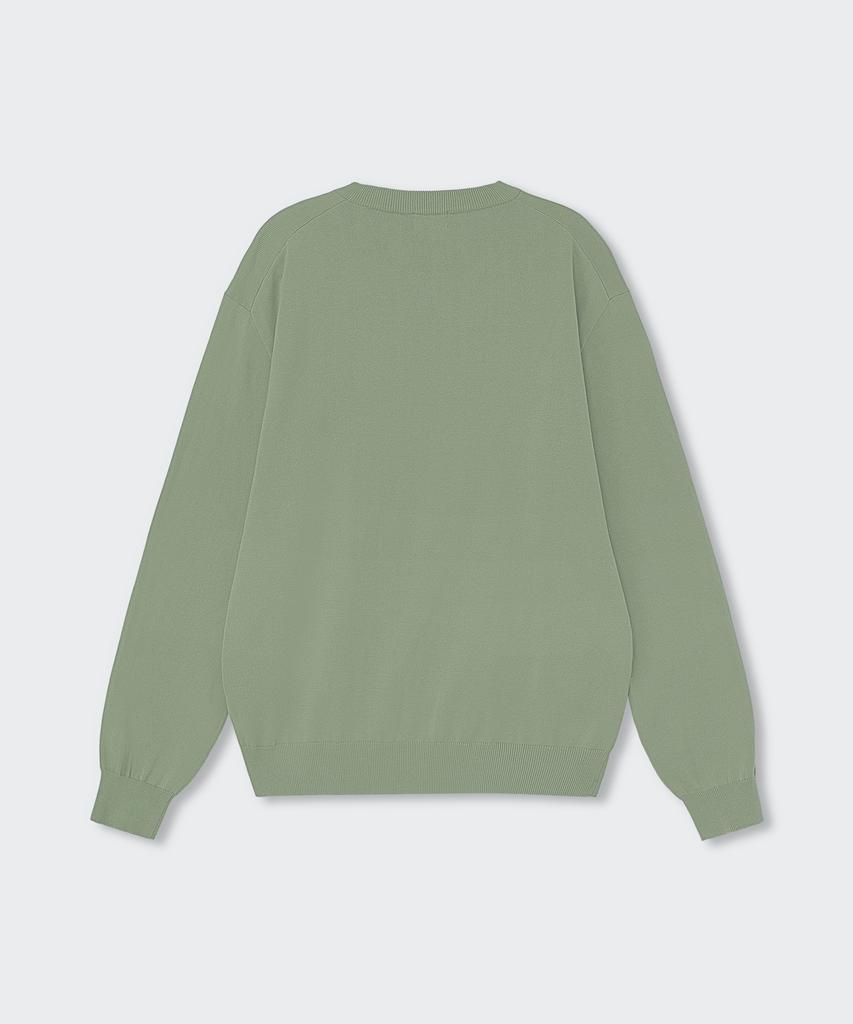Musinsa Standard Washable Supima Cotton Round Neck Cardigan [Light Khaki]
