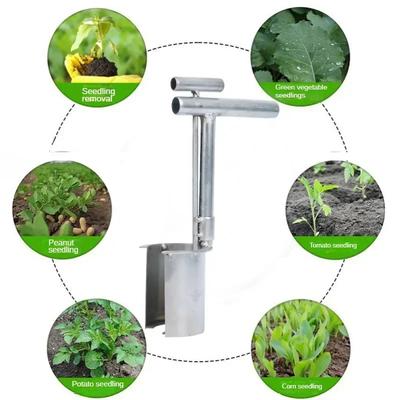 Plant Fruit Tree Seedling Transplanter Bulb Planter Stainless Steel Garden Barrel Transplanter Flowers Punch Holes Diging Tool