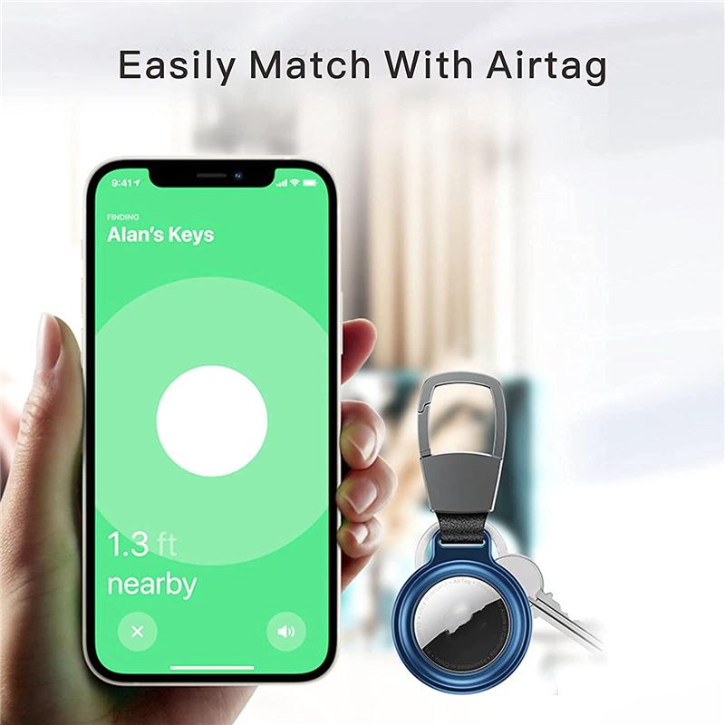 Metal Magnetic Adsorption Shockproof Case For Apple Airtag Locator Protective Sleeve Case For Air Tags Keychain Protector Bumper