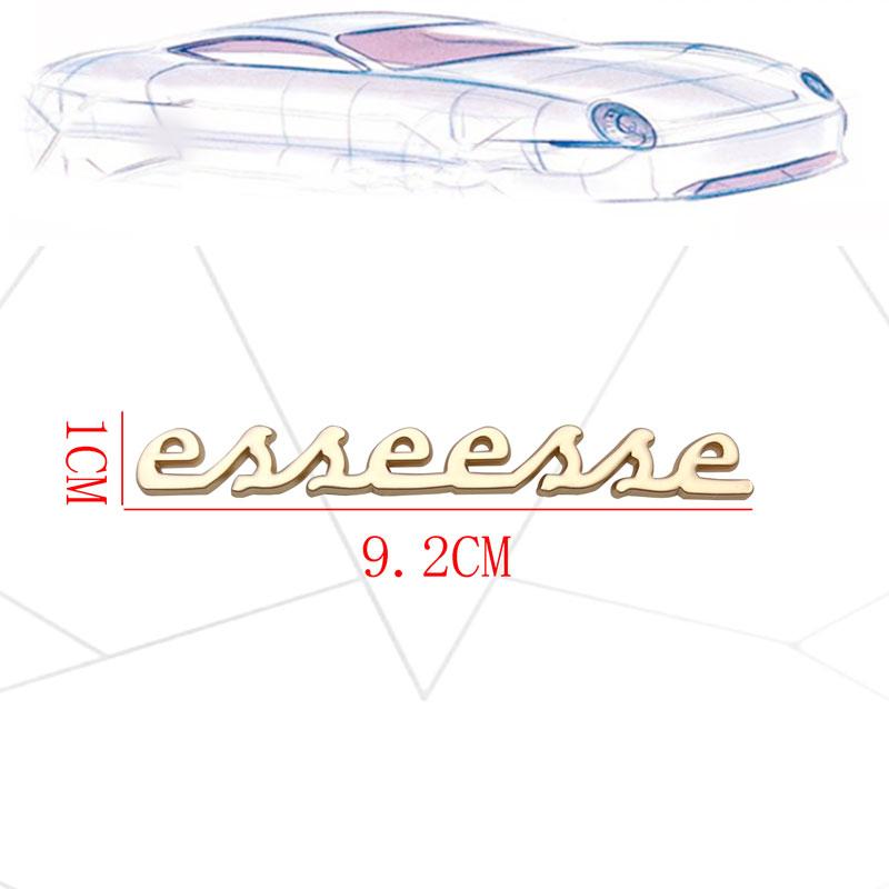 1 stk 3D Metall Esseesse Bilklistremerke Sinklegering Bilkarosseri Side Bak Bagasjerom Emblemer 695 595 Esseesse Logo For 500 695 595 Esseesse Auto Tilbehør