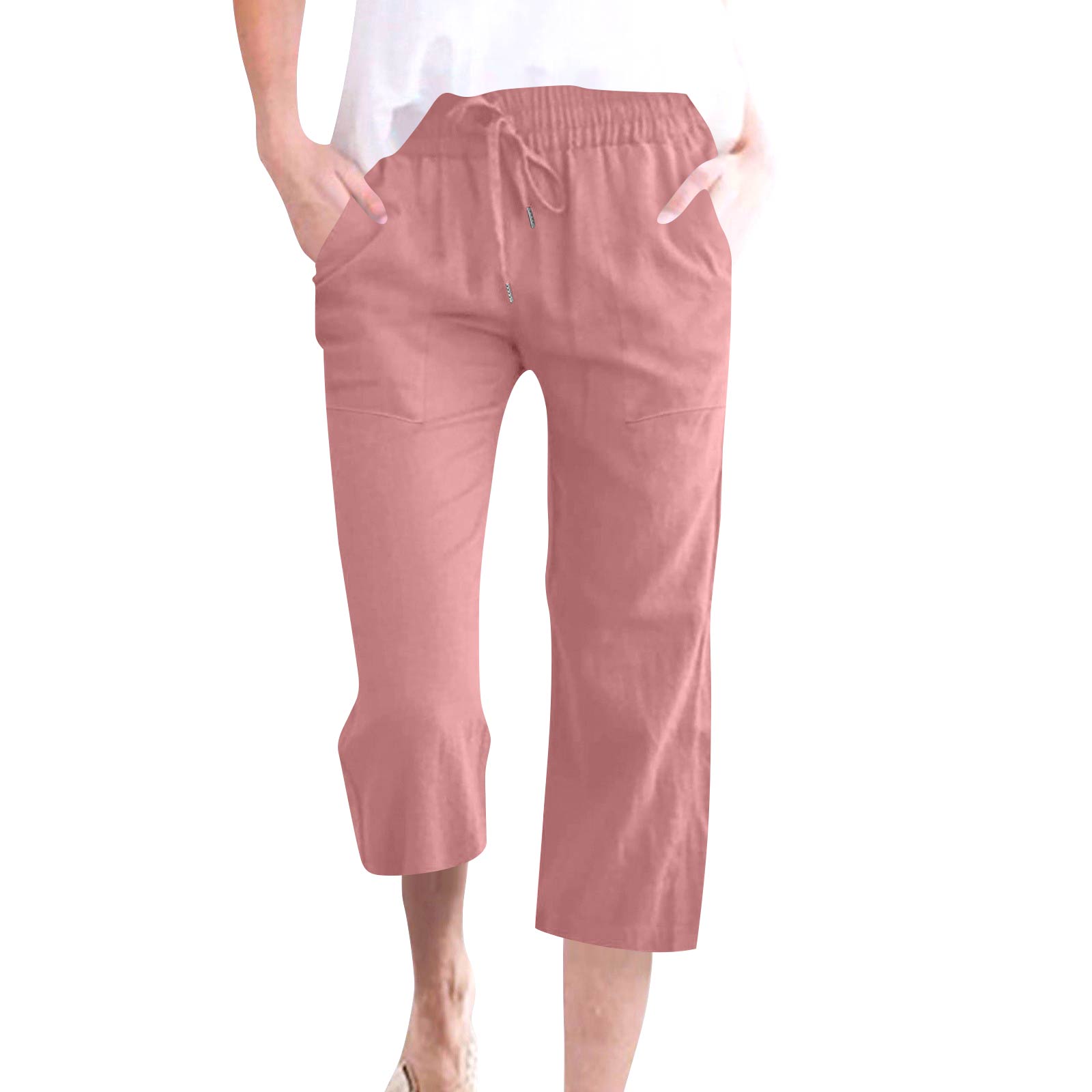 

Women s Casual And Fashionable Color Loose Pants With Pocketes XL