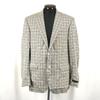 Nino Danieli Tailored Jacket Fully Lined Men L 50 Beige Check