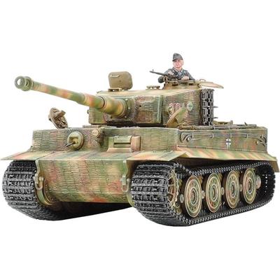 Tamiya 1/35 Military Miniature Series No.146 German Heavy Tank Tiger I Late Production Type Plastic Model 35146 Molded Color
