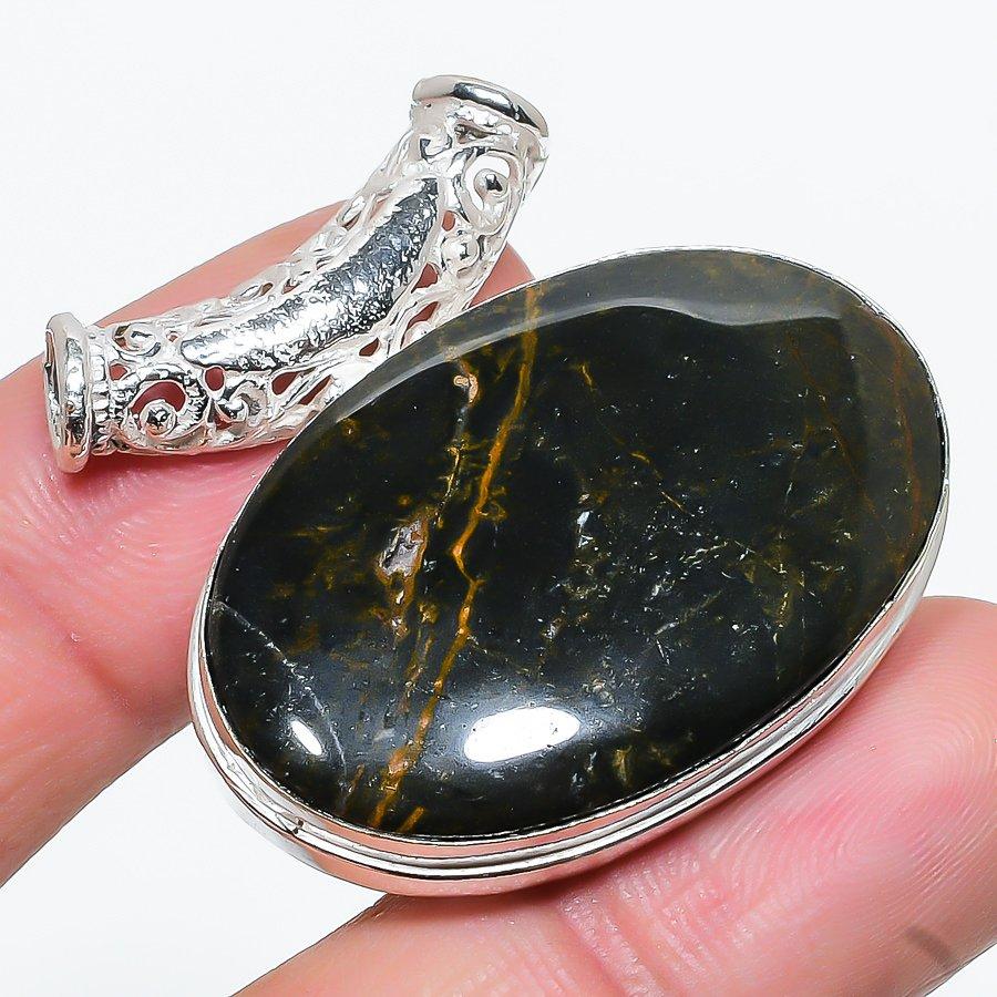 

Golden Pietersite Gemstone Handmade Ethnic Jewelry Pendant 1.50 SR-8658