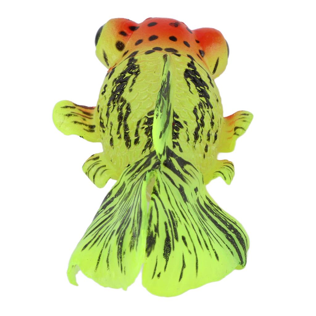 Artificial Fish Glowing Effect Silicone Simulation Gold Fish for Fish Bowl Simulation Animal Decoration
