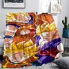 Dragon Ball Characters Print Flannel Blanket,High Quality Comfortable for All Seasons,Home Decor,Warmth and Comfort,Perfect for Christmas Gifts