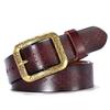 Belt Leather Premium Brass Pin Buckle Trendy Waist Accessory Decoration Daily