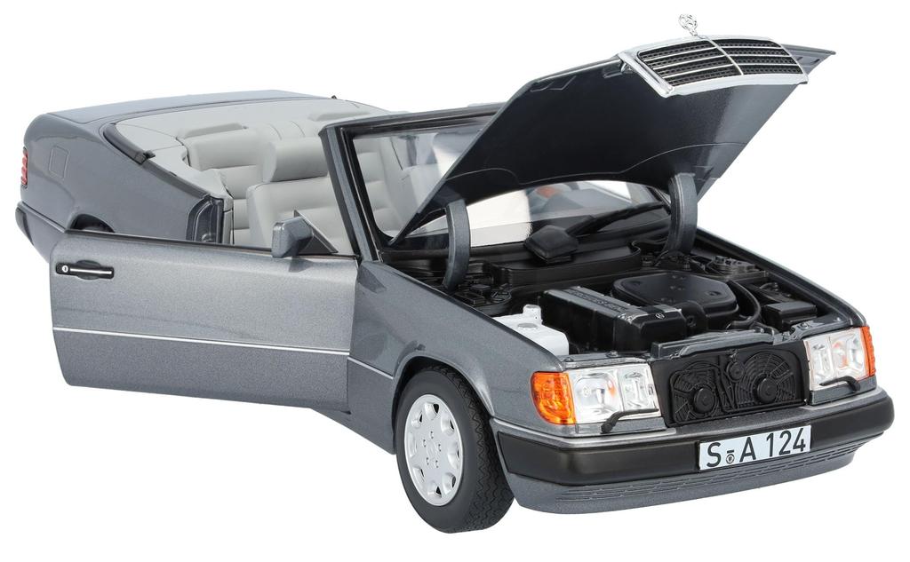 [Mercedes-Benz Collection] Genuine 300 CE-24 Cabriolet A124 1/18 Scale Pearl Grey Diecast Model