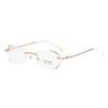 2PCS Elegant Frameless Diamond Cut Edge Glasses For Women High-Definition Anti-Blue Light Anti-Fatigue Glasses