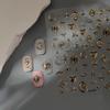 3D Embossed Metal Star & Moon Nail Stickers - Gold & Silver Retro Designs